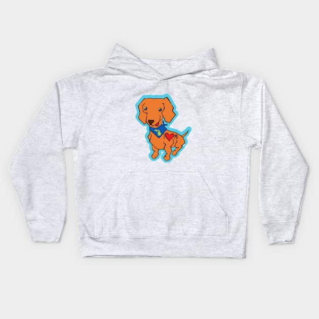 I Love MI Dog - Michigan Love Puppy Kids Hoodie by Angel Pronger Design Chaser Studio